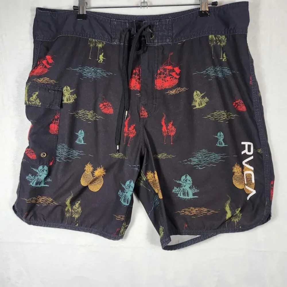 RVCA Board Shorts‎ Performance Stretch Multicolor Mens Size 38